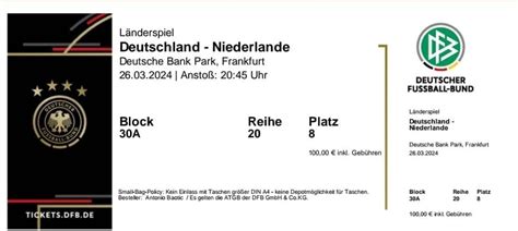 deutschland niederlande frankfurt tickets